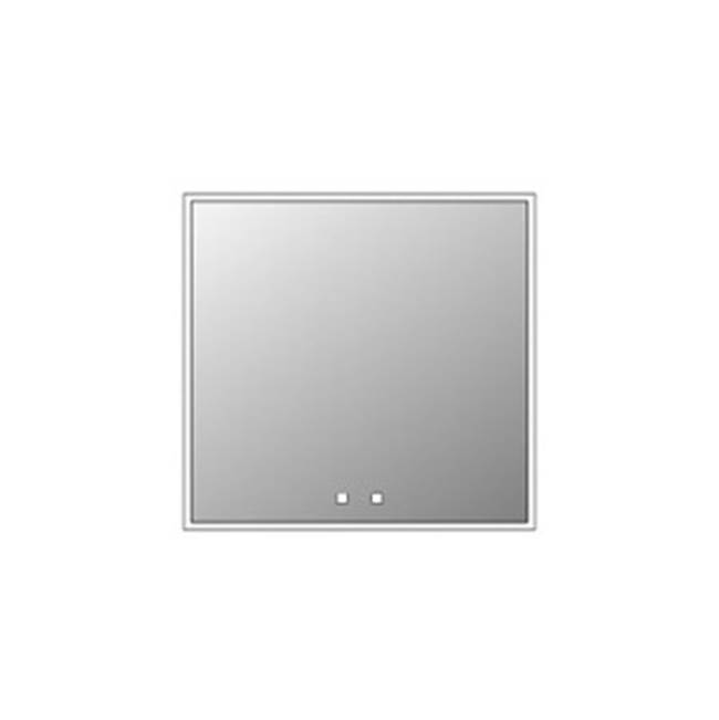 Madeli Vanguard Lighted Mirrored Cabinet , 29X35''-Right Hinged-Surface Mount, Matte Black Side Kit - Lumen Touch+, Dimmer-Defogger-2700/4000 Kelvin